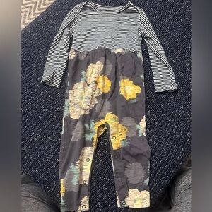 Tea Collection 9-12M Striped Floral Romper